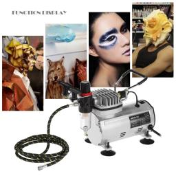 KKMOON-Gravity Feed Airbrush Air Compressor Kit, Conjunto de Ferramentas, Pintura Artística, Tatuagem, Manicure Artesanato, Modelo Spray, Air Brush, 220V - Image 2