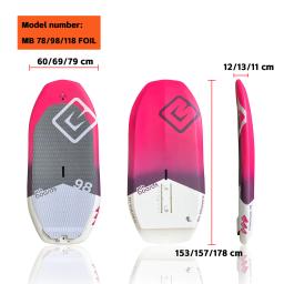 Hydrofoil Surf Wing Foil Board, fibra de carbono, kitesurf, estoque novo estilo, 78L 98L 118L - Image 1
