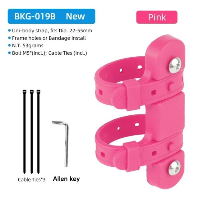 Adaptador para Suporte de Garrafa de Ciclismo com Instalação Sem Furos - Gaiola para MTB e Bicicletas de Estrada em Silicone Gel