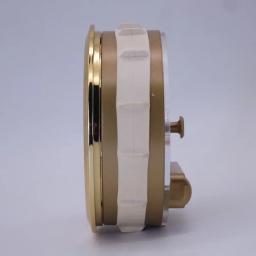 Design relógio de parede retro ouro relógios de mesa parede cozinha chique acessórios metal transparente movimento reloj decorativo w - Image 3