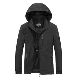 Casaco de quebra-vento com capuz masculino, quebra-vento impermeável, casaco casual, caminhada, pesca, roupas ao ar livre, outono - Image 4
