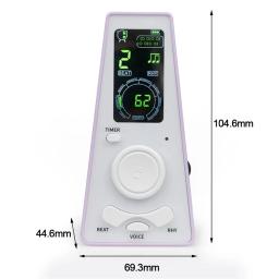 Metrônomo digital eletrônico com temporizador, Inglês Vocal contagem, controle de volume, uso para piano, guitarra, bateria, violino - Image 5