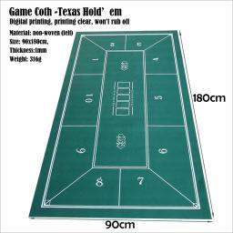 Texas hold'em pokers toalha de mesa 1.8m tecido não tecido deluxe pano de mesa impressão casino jogos de tabuleiro tapete de mesa de jogos em casa - Image 2