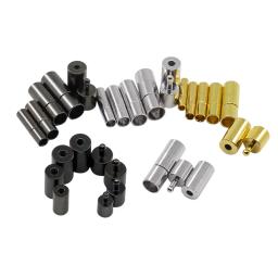 Metal Fechos Magnéticos para Descobertas Jóias, Cordão De Couro Redondo, Pulseiras e Colares, Conectores End Caps, Suprimentos DIY, 10 Pçs/lote - Image 1