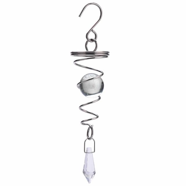 Espiral 3D Rotativa com Bola: Móbile Suspenso para Jardim e Decoração de Interiores