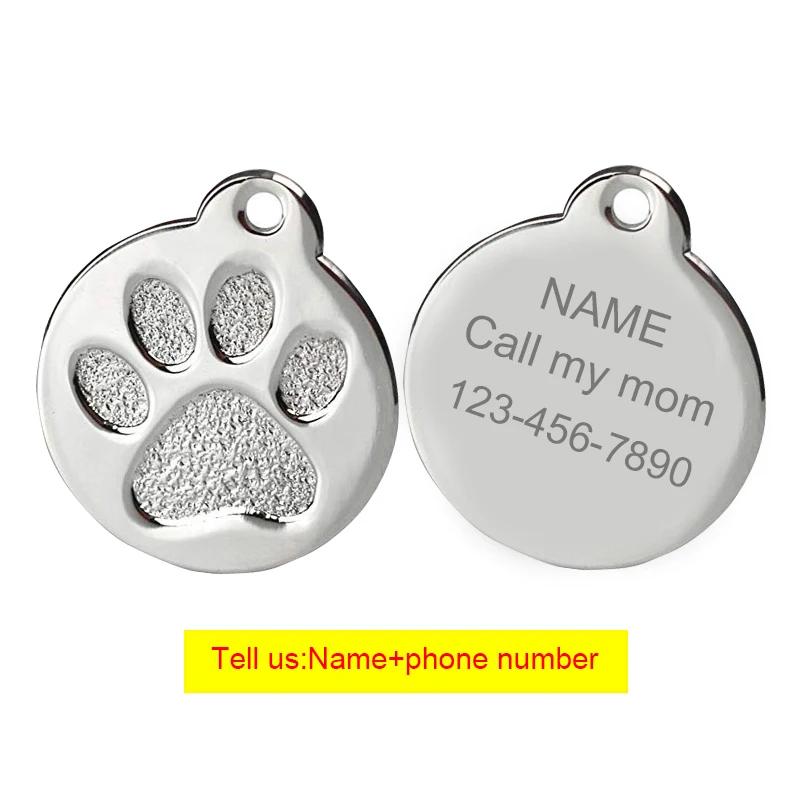 Etiqueta de identificação de identificação de identificação de identificação de cão de estimação personalizado nome de filhote de cachorro anti-perdido suprimentos para animais de estimação acessórios gato e cachorro colar - Image 1