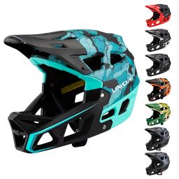 Capacete Full Face Mountain Bike com Viseira, Corrida de Adultos, Capacete MTB Downhill, Homens e Mulheres, Mais de 31 Vent - Image 1