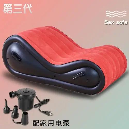 Sofá inflável dobrável portátil ao ar livre, preguiçoso lazer reclinável, cama de flutuação única, colchão doméstico - Image 1