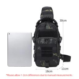 Saco de peito de acampamento mochila tática para homens esporte ombro caminhadas ao ar livre escalada ciclismo pesca viagem molle sling fanny pacote - Image 6