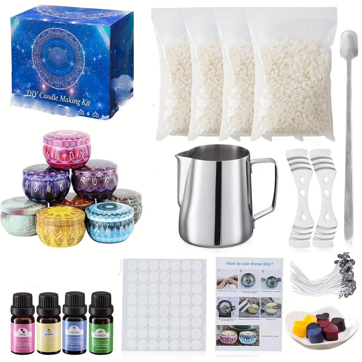 12 Constelações Handmade Set com Vela Óleo Essencial, DIY Acessórios, Vela Fazendo Set para Adultos, Adolescentes, Iniciantes, Inclui Cera de Soja, Agitando Colher, Dump Cup, Armazenamento Jar Vela completa Fazendo Set, algodão Wick, Suporte Fixo, Kit Arte e Artesanato, DIY Adequado para Dia dos Namorados e Dia dos Pais e Senhoras, Presentes - Image 1