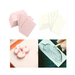 Blocos de escultura em borracha, artesanato fácil de usar, projeto DIY, fabricação de selos para iniciantes, estampagem, impressão, manual, 10pcs - Image 3