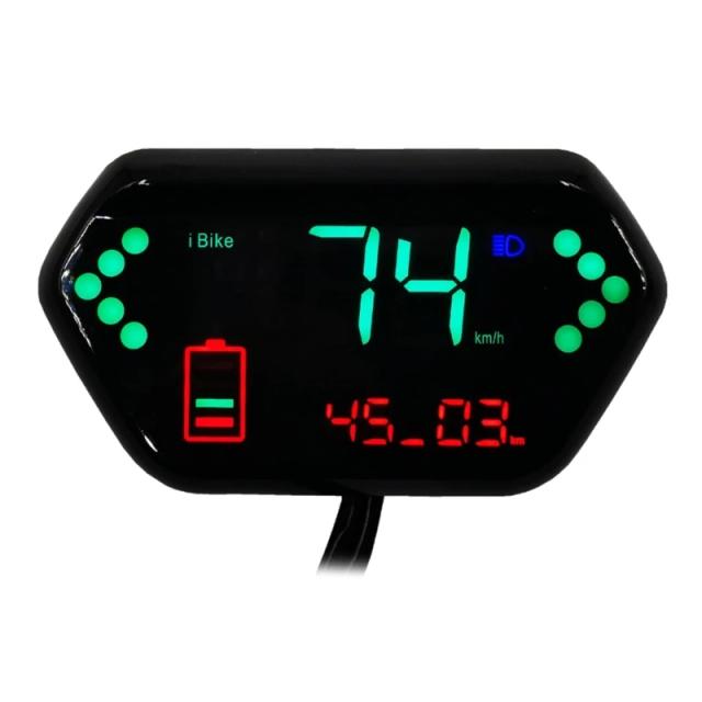 Display LCD Preto para Bicicleta Elétrica - Velocímetro, Computador de Ciclismo e Indicador de Status da Bateria