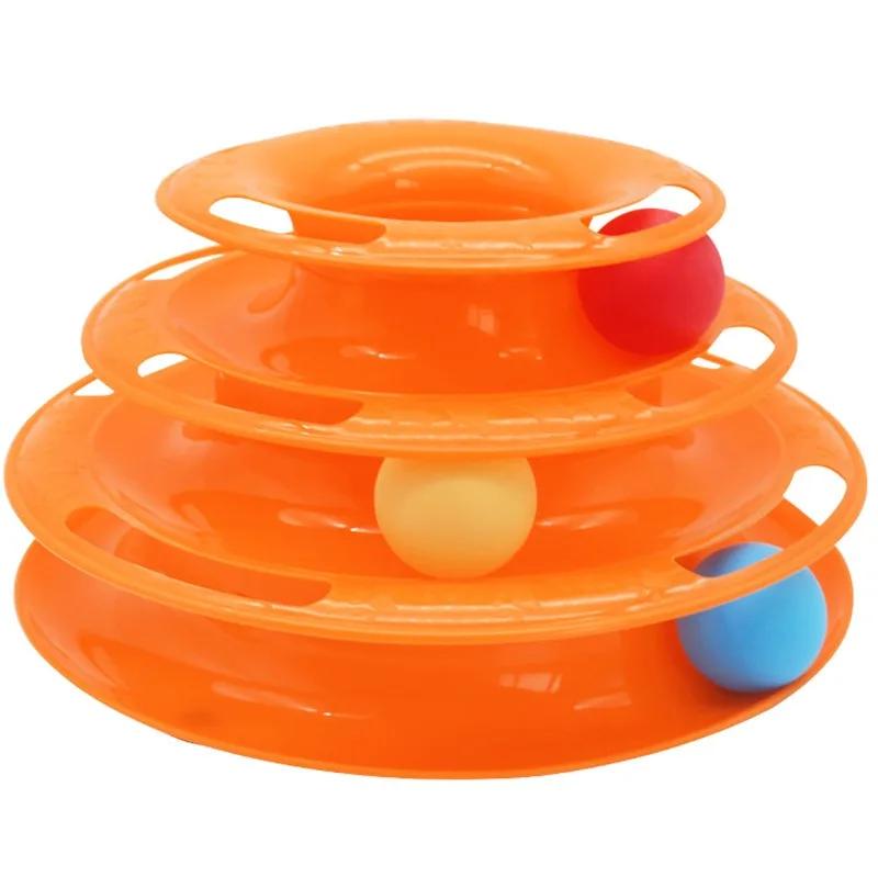 Três Camadas Bola Gato Brinquedo Interativo, Bola, Play Plate, Espaço Torre, Pet Cat Turntable - Image 1