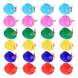 24 peças castanholas de madeira instrumentos musicais educação precoce brinquedos instrumento de percussão para crianças festa meninos meninas crianças - Image 1