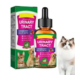 Pet UTI poderosa bexiga gotas, tratamento do trato urinário, multifunções Cranberry tratamento, cão e gato urinário, Pet Supplies, 60ml - Image 1