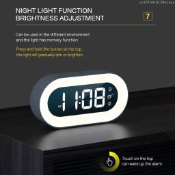 Xiaomi-Mijia Música LED Despertador Digital, Relógios Desktop Design, Home Voice Control, Luz Noturna, Decoração de Mesa, Presente Infantil - Image 2