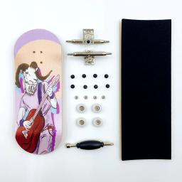 Conjunto de teclado profissional de 34mm, deck de madeira, eixo único, rodas cnc, mini skate completo de dedo - Image 6