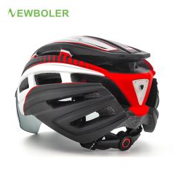 NEWBOLER-Capacete de ciclismo com luz LED para homens e mulheres, estrada, capacete de mountain bike, lente para equitação, esportes de bicicleta, skate, scooter - Image 1