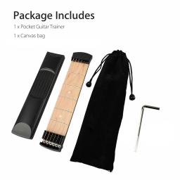 YOUZI-portátil Pocket Guitar para iniciantes, guitarra acústica, 6 Fret, Chord Practice Tool, Fingerering Training - Image 6