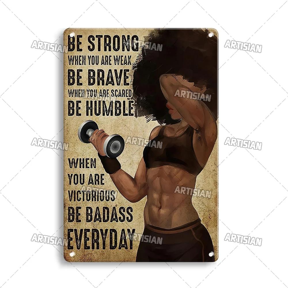 Artisian Fitness Placa De Sinal De Metal, Ginásio Lata, Cartaz Decorativo, Decoração Da Parede, Garagem, Bar, Pub, Clube, Hotel, Café, Cozinha, Casa, Lata - Image 1