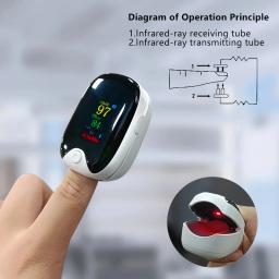 Oxímetros de pulso portáteis médicos, monitor de dedo para adultos, tela tft, desligamento automático, protetor embutido - Image 3