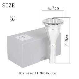 IRIN-Bocal de latão para trompa grande, bocal trompete, peças e acessórios para instrumentos grandes, prata e ouro, n ° 7, 13,3mm - Image 4