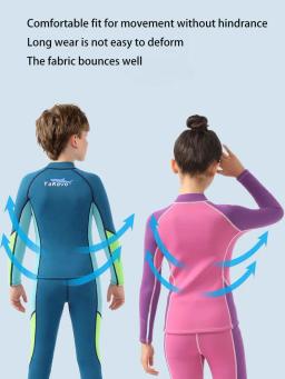 Roupas de mergulho em neoprene para crianças, Wetsuit térmico para meninos e meninas, Mantenha aquecido, mergulho e surf, roupa de banho 2,5mm - Image 5