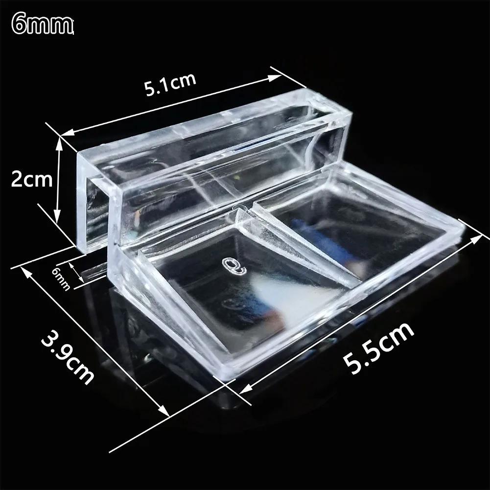 Aquário acrílico transparente Titular, Fish Tank Clipe de Tampa de Vidro, Assorted Clip, Universal, 6mm, 8mm, 10mm, 12mm, 4Pcs - Image 1