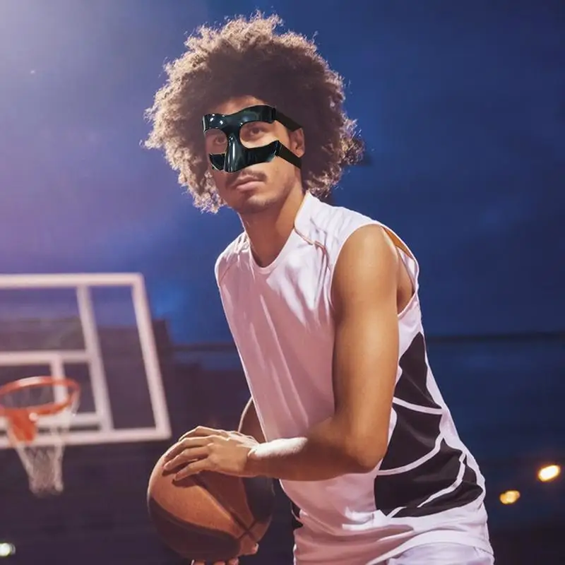 Máscara de basquete com alça ajustável, capacete esportivo, protetor do nariz, protetor do nariz, protetor facial, equipamento protetor - Image 4