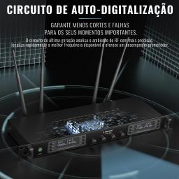 PTU-7000 Phenyx Pro Profissional Quad Channel UHF Sistema de microfone sem fio Microfones portáteis para Igreja, DJ, Cantar, Karaokê - Image 3