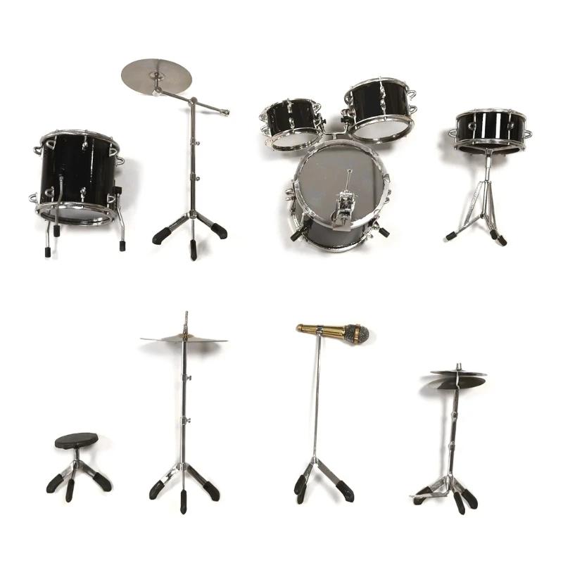 Mini tambor modelo conjunto de instrumentos musicais em miniatura modelos de cobre mini tambor ornamento premium escritório em casa decoração artesanato - Image 1