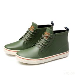 2022 botas de chuva e botas de tornozelo de borracha masculina botas de chuva de sola grossa moda urbana impermeável antiderrapante botas de chuva femininas - Image 4