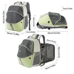 Animais de estimação expansível mochila de malha pet carrier pet mochila para pequenos gatos e cães dobrável portador do cão mochila com aberturas de segurança - Image 6