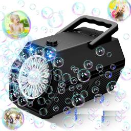 Máquina Automática Bubble Maker, Upgrade Bubble Blower, 50000 + Bolhas por Minuto, Operado por Plugin ou Baterias, Portátil - Image 1