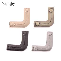 Fivelas de couro para proteção do canto do saco, botões de metal para bagagem e bolsa, acessórios de hardware, 1 conjunto - Image 1