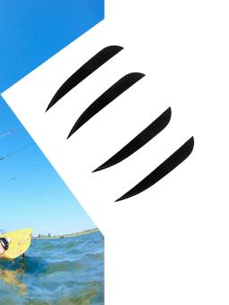 Placa de pipa fin kitesurf placa de pipa três parafuso buraco voar engrenagem de surf voar kite surf board fin acessórios - Image 2