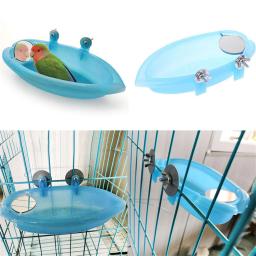 Pequeno Pássaro Banheira com Espelho, Papagaio Pet, Peônia, Vários Pássaro Suprimentos de Banho, Bird Birdbath Acessórios, 1 Pc - Image 4