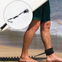 Cintos retráteis para prancha de surf e Raft Kayak Rope, Beach Surfing Leash, Spring Leg Foot, Stand Up Paddle Board, Wrist Ankle Leash, TPU - Image 3