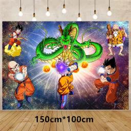 Dragon Ball Banner Feliz Aniversário, Goku, Vegeta Balões, Decorações De Festa, Copo, Prato, Talheres Descartáveis, Bolo Topper Brinquedos - Image 2