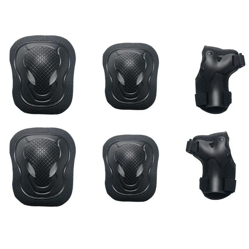 Cotovelo e joelheiras para crianças e adultos, equipamento de proteção, patinação, skate, bicicleta, equitação, rolo, guarda de pulso, BMX, 6 peças, conjunto - Image 1
