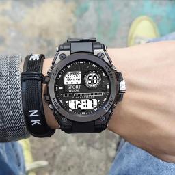 Relógios esportivos impermeáveis masculinos, relógio multifunções, relógio digital militar ao ar livre, relógio eletrônico inteligente para homem, crianças, 30m - Image 1