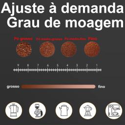 Moedor de café manual portátil moedor de mão moinho com posicionamento de rolamento duplo escova de limpeza de alta qualidade - Image 4