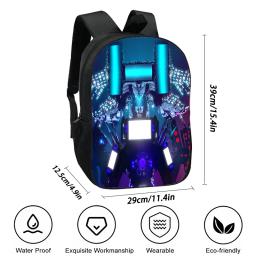 Skibidi-Titan Speakerman Bolsa escolar para adolescentes, Mochila para menino, Bolsa de Viagem Anime para banheiro - Image 2
