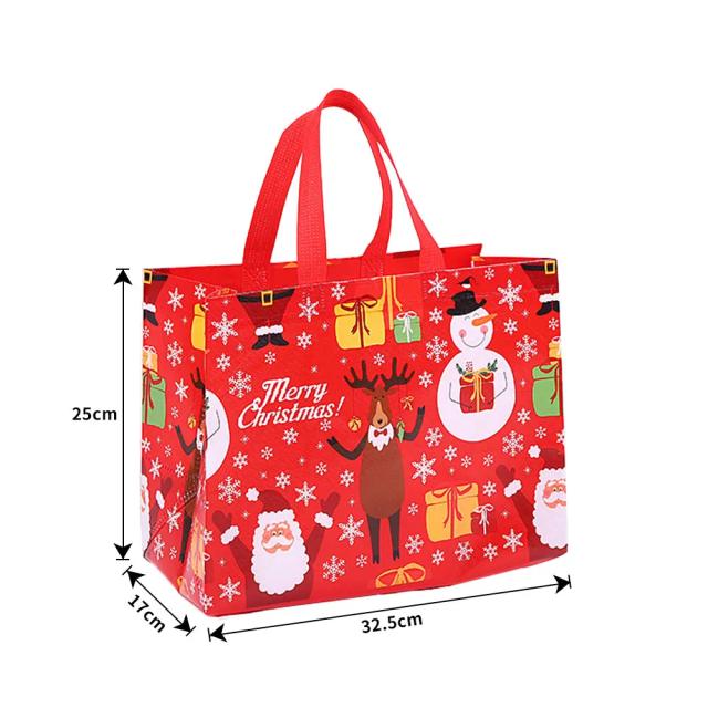 Sacos de Presente de Natal Grandes e Reutilizáveis com Alças para Embalagem de Ano Novo e Papai Noel