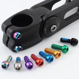 Muqzi 6 pçs m6x17mm pinça de freio a disco parafusos da haste da bicicleta mtb manivela braço parafuso com arruela peças da bicicleta - Image 5