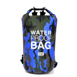 Camuflagem saco de natação impermeável, saco seco, pesca, canoagem, caiaque, armazenamento, deriva, rafting, 2L, 5L, 10L, 15L, 20L, 30L - Image 1