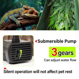 Réptil automático água potável filtro, Fonte de água potável, Lagarto Camaleão, Amphibian Terrarium, Bebedores de alimentação, 11x27cm - Image 5