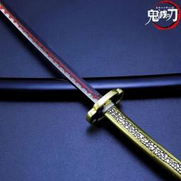 Demon Slayer Metal Katana Espadas, Figura Anime, Espada Bainha, Arma, Adereços Modelo, Decoração de Casa, 25cm - Image 5