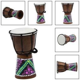Portátil Africano Mão Tambor para Crianças, Instrumento De Percussão, Arte Colorida Padrão, Luz Tambourine, Presente - Image 5
