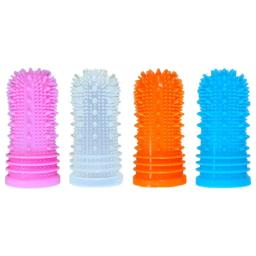 Silicone Dedo Toothbrush para Pet, Dog and Cat Toothbrush Kit, Pet Dentes Limpeza Suprimentos, 4 Pack - Image 2